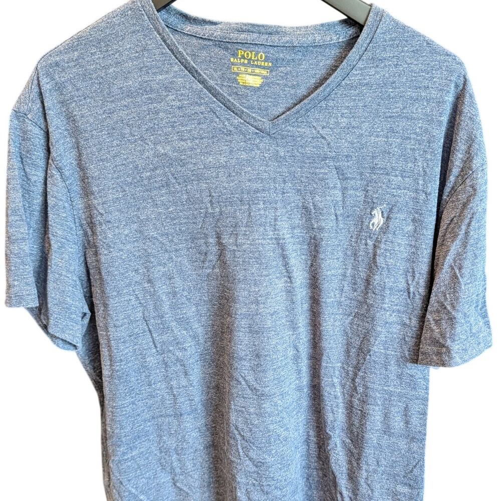 Polo Ralph Lauren Men’s XL Heather Blue V-Neck Pony Logo T-Shirt